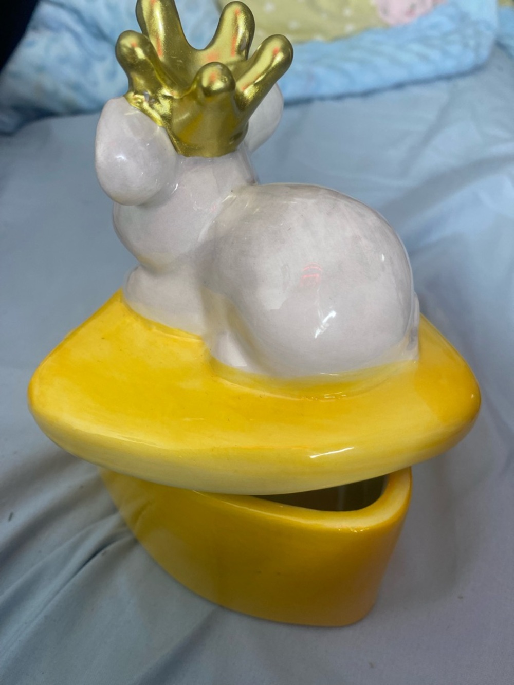Ceramic Mouse on Cheese Trinket Box - brand new - Picture 10 of 12